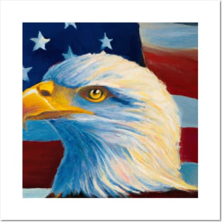 American Flag and Bald Eagle 3 Posters and Art